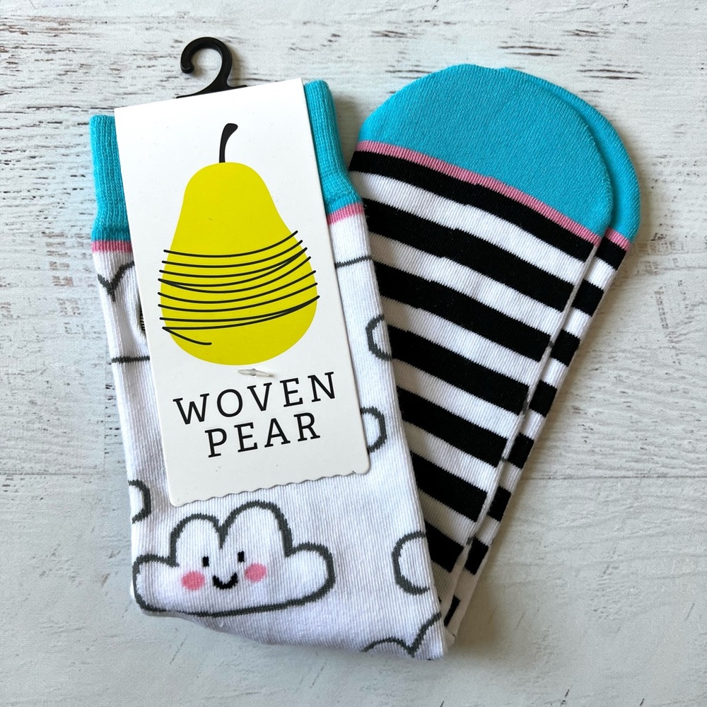 Woven Pear Cloud Socks.